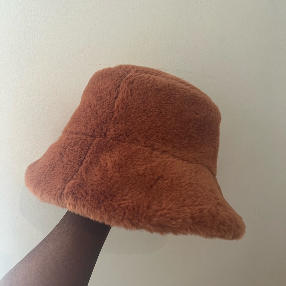 Cozy Brown Faux Fur Bucket Hat